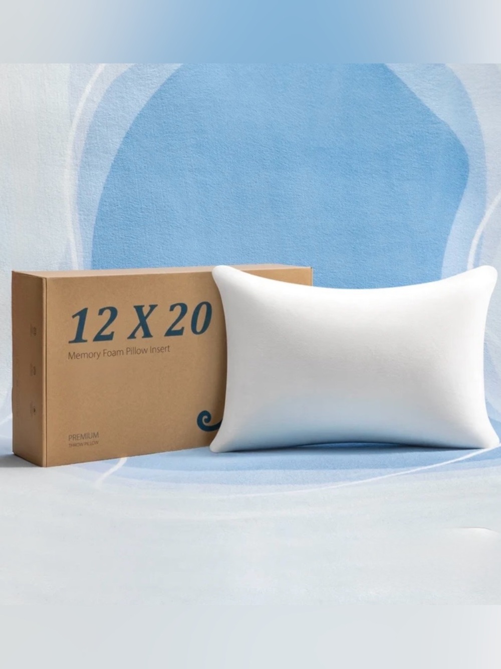 AEROMAX Memory Foam Throw Pillow Set of 2 - Includes Pillow Covers